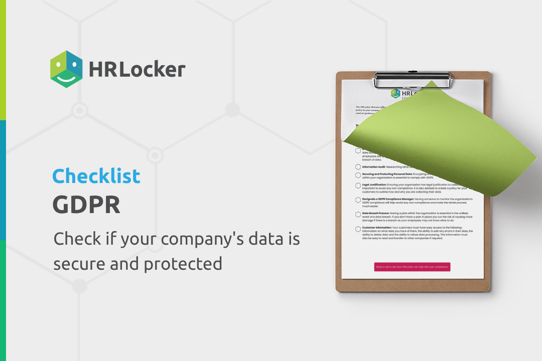 FREE GDPR Compliance Checklist HRLocker   GDPR Checklist 